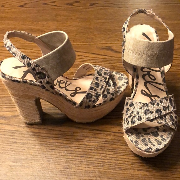 rebels Shoes - Rebels Leopard sandal platform heels! EUC SZ 6